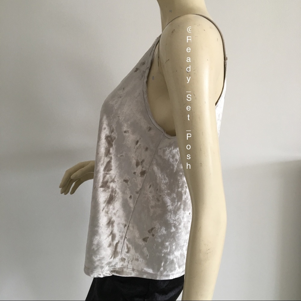 {new} Double Zero crushed velvet strappy camisole - Picture 3 of 6